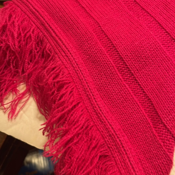 Steven Edwards Hot Pink Acrylic Sweater Shawl . One Size Fits All. Button Front - Picture 2 of 6